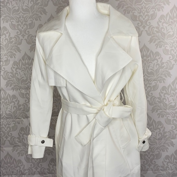 Cream White Trench Coat - Picture 2 of 8